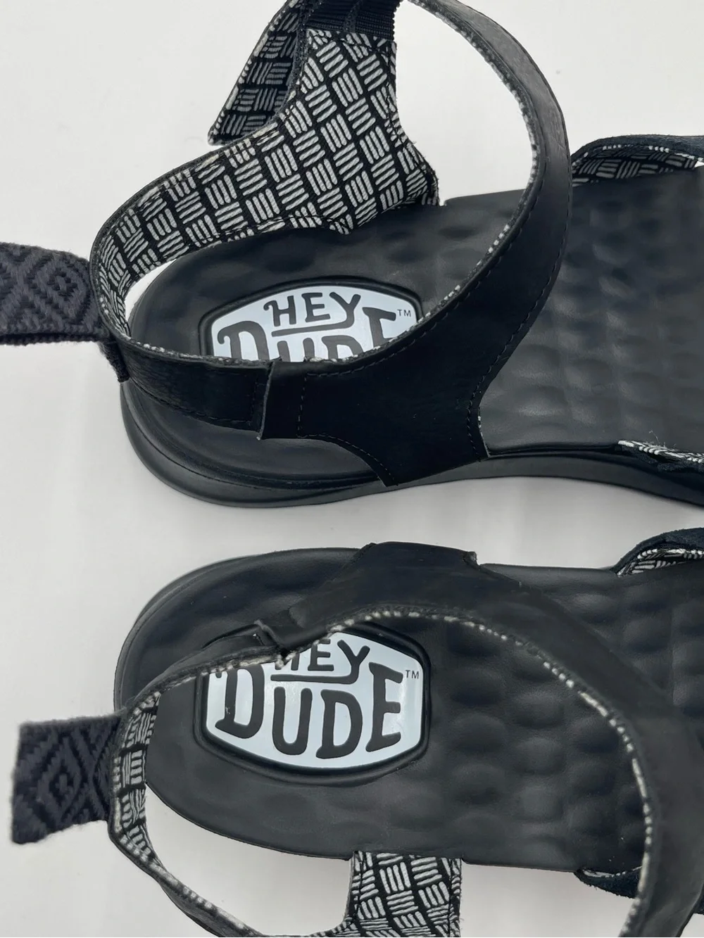 Hey Dude Delray Buckle Classic Black Womens platform Sandals  US 11 EU 42